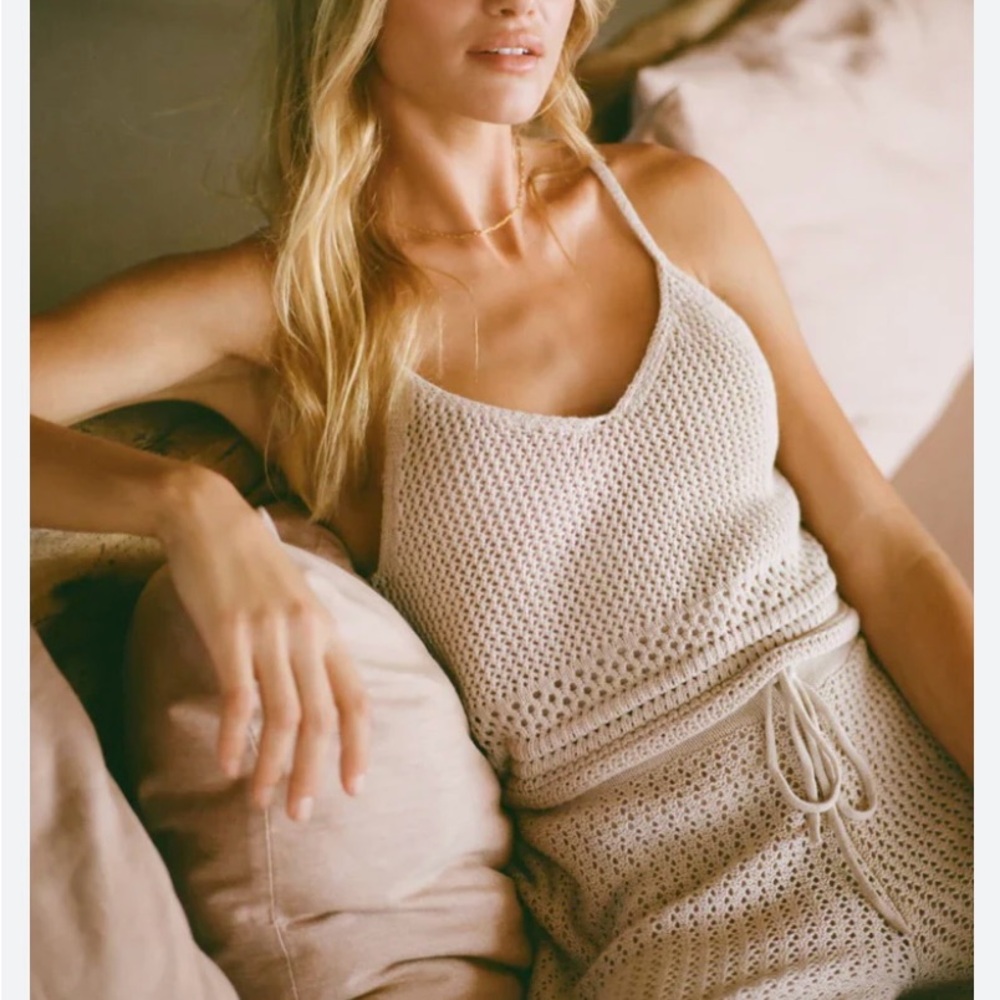 Z Supply Crochet Tank & pant Set XS
